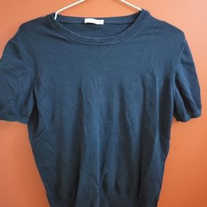 navy moncler knit shirt